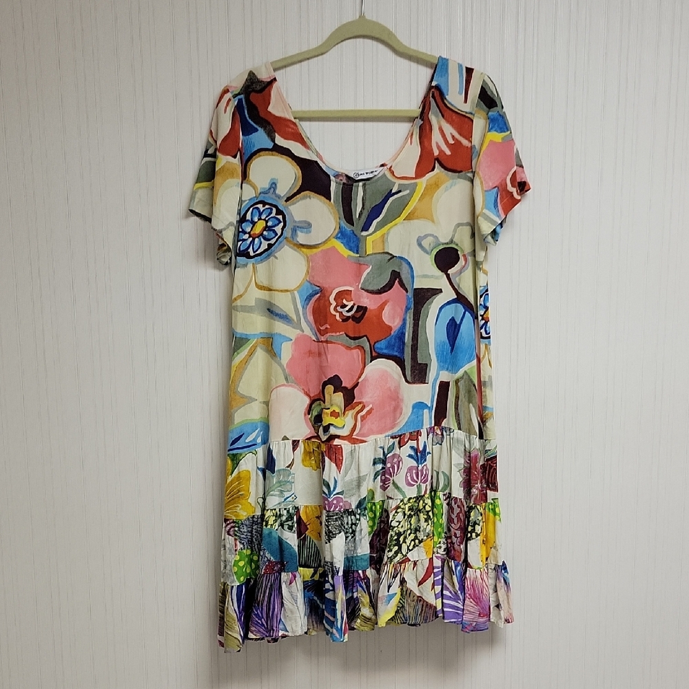 Jams World Floral Tavern Hattie Dress Medium Spring Break Coastal Beach Vacation